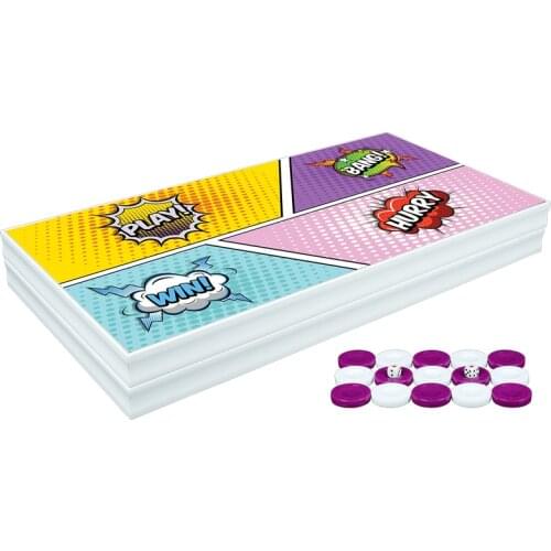 Classic Pop Art Backgammon Set First Quality MDF Family Board Games Gift For Birthday New Year Black Friday Female Male Friend