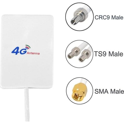 New 4G antenna 28dBi SMA Male/CRC9/TS9 Aeria for 4G LTE FDD/TDD ROUTER MODEM E3272 E5372 E5573 E3372 B315 B525 B593 B31