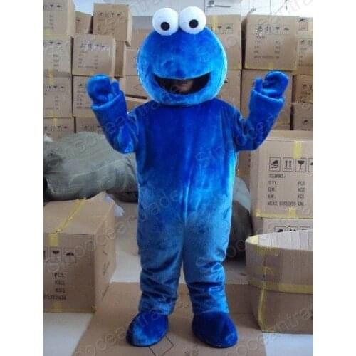 NEW Sesame Street COOKIE MONSTER cartoon Mascot Costume Fancy Dress Animal mascot costume free shipping