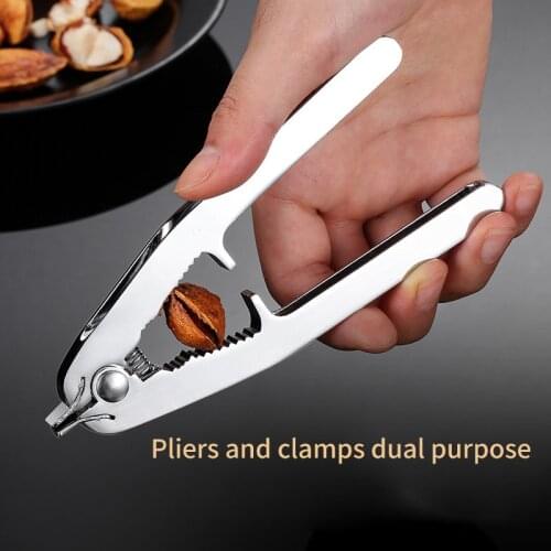 Multifunctional Zinc Alloy Automatic Spring Food Clip Design Scallop Sea Oyster Clam Nut Shell Opener Household Kitchen Tool