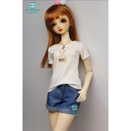 Doll clothes for 1/3 1/4 1/6 BJD DD SD10 doll Fashion print T-shirt Multiple prints