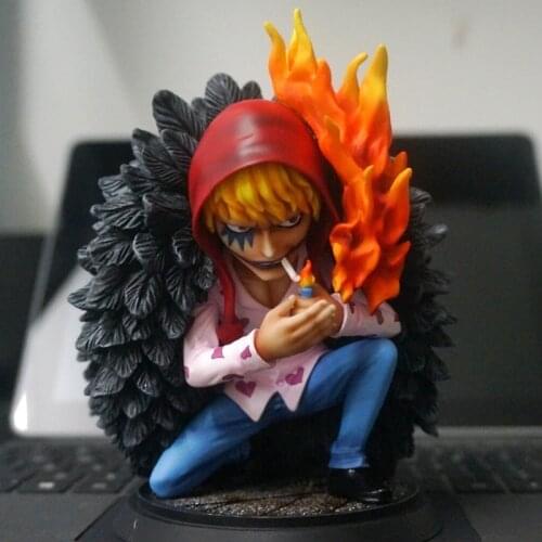 ONE PIECE GK Statue Evil Corazon Ignition Smokes Navy Undercover Action Figure Model Toys BOX Y1088