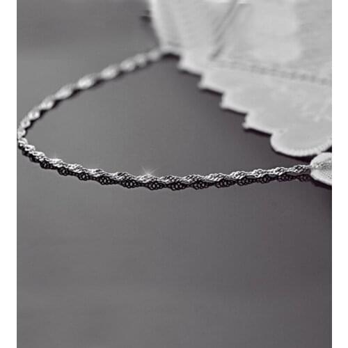 Necklace women choker wholesale stainless steel necklaces chain link gift women female accessories Steel color necklace jewlery