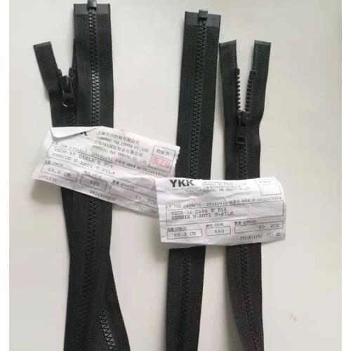 10pcs/lot Black Ykk Zipper 5# 15cm 63 To 74cm Resin Open End Jacket Overalls Casual Wear Down Sewing Accessories