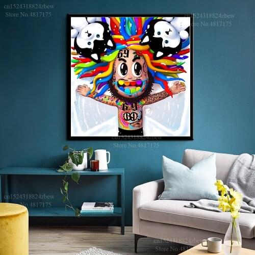 6ix9ine Poster Rapper Singer Music Album DUMMY BOY TROLLZ ZAZA DAY69 Canvas Painting Wall Art Posters and Prints Home Decor