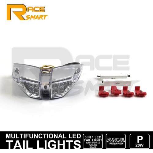 1 Set Motorcycle LED Turn Signals Rear Brake Tail Light Taillight For MV AGUSTA F4 2010-2014 2011 2012 2013 2014 Clear Smoke New
