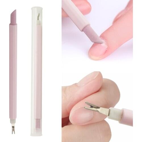 Dean Skin Double Head Stainless Steel Quartz Stone Cuticle Remover Cut Nail Pusher Nail Art Pusher Spoon Manicure Care Tools