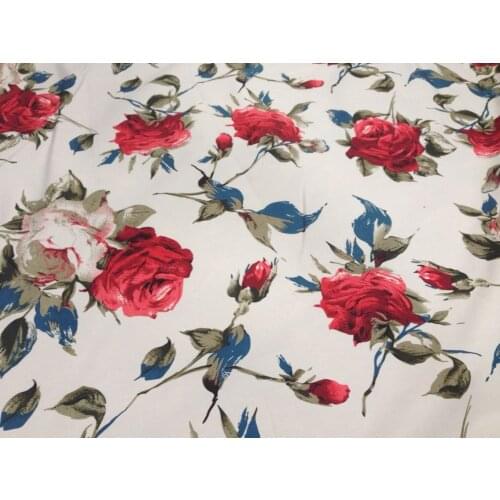 Garden roses design vintage fabric Retro style fabric Calico Printed cotton fabric for DIY Bag 1 order=50cm*140cm