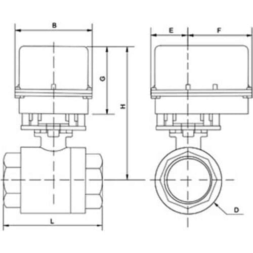 DN80 Electric Ball Valve Copper Alloy Small Electric Ball Valve /Valve Actuator 12V/24V/220V 0.6Mpa-2.5Mpa -0~70 Degree Hot Sale