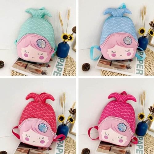 3D Student Fashion Schoolbag Cartoon Fish School Bag Girls Lovely Backpack Mochila Kindergarten Book Bags Children Backpacks