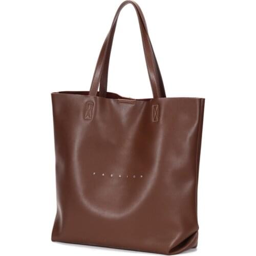 Fashion Handbags Women Shoulder Bags Genuine Leather Large Hand Bags High Quality Bucket Tote Office Ladies Designer Shopper Bag