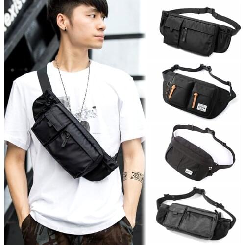 Waterproof Men Waist Bag Pack Teenagers Travel Phone Pouch for Men Fanny Pack Shoulder Crossbody Bag Wallet Belt Unisex Hip Bag