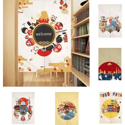 Japanese Kitchen Toilet Door Curtain Bedroom Geomantic Curtain Blackout Partition Curtain Home Decoration