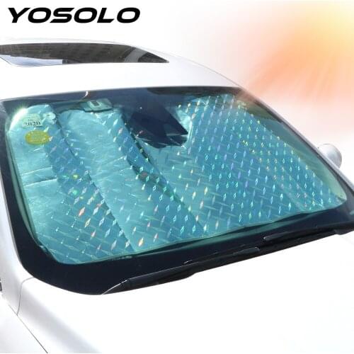 YOSOLO Car Window Sunshade UV Protection Shield Front File Windshield Sunshade Sun Visor Windshield Cover Exterior Accessories