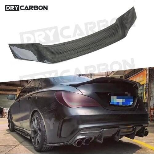 For Benz CLA Class CLA45 W117 C117 CLA 200 250 260 Sedan 2013-2018 Carbon Fiber Rear Spoiler Trunk Wings Ducktail Spoiler Wing
