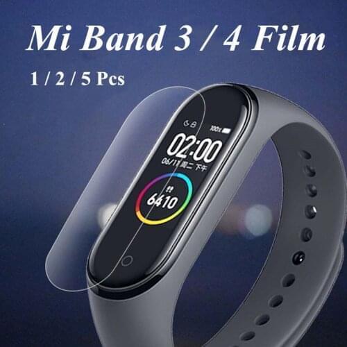 Mi band 4 3 Screen Film protective Film Protector 5pcs 2pcs 1pc for Xiaomi Mi band 3 4 Anti Scratch Mi band4 Bracelet Miband 3