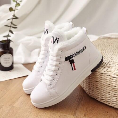Winter Boots Women Snow Boots 2019 Ankle Boots Keep Warm Plush Boots Shoes Women Sneakers Flats Lace Up Ladies Short Shoes