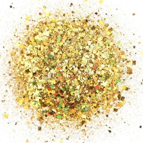1Kg Mixed 0.2/1/2/3mm Nail Art Glitter Flakes Powder Laser Holographic Gradient Square Loose Glitter Bulk Chunky Sequins Te#006
