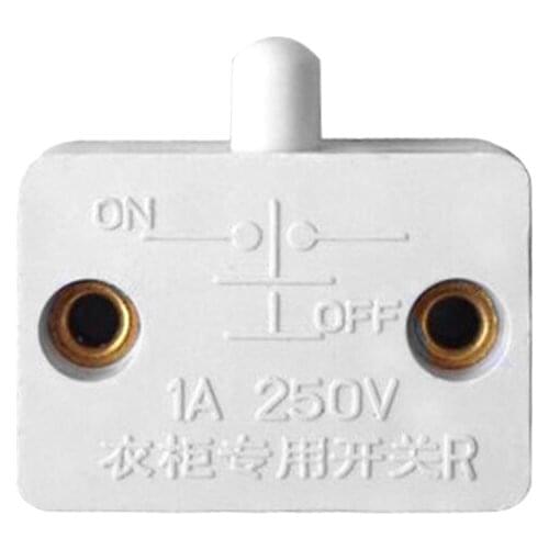 1PCS Wardrobe Door Touch Light Switch Automatic Reset Switch for Home Furniture Cabinet Cupboard