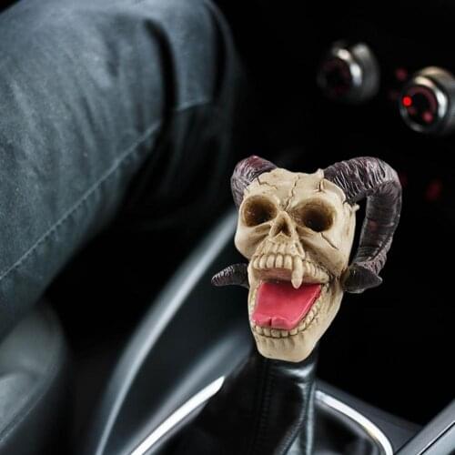1PCS Universal Car Modified Gear Shift Knobs Skull Head Easy To Install Manual Transmission Gear Shifter Lever Auto Accessories