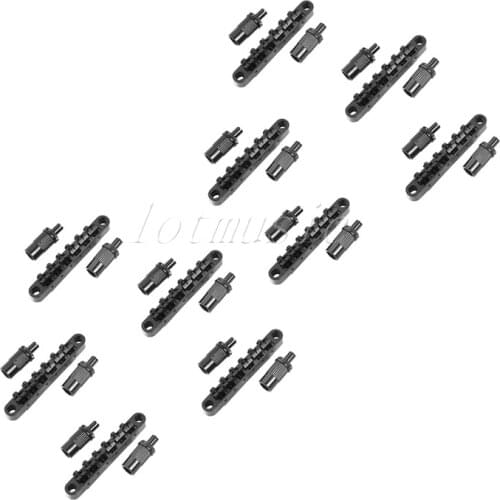 10 Sets Black Durable Tune-O-Matic Design Style ABR-1 Bridge for Electric Guitar Replacement Parts