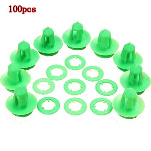 100pcs Car Door Card Trim Panel Clips Rear Tailgate Interior Green Auto Fasteners Accessories For Mercedes /Benz VITO VIANO W639