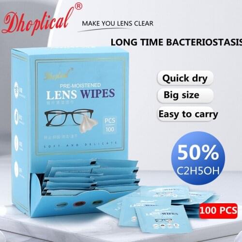 100 pcs Lens Cleaning Wipes Pre-Moistened and Individually Wrapped large size Great for Eyeglasses, Tablets, Camera