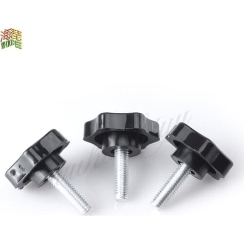 2pcs free shipping M4 M5 M6 bakelite hand tighten the screw plastic five-pointed star Star grip handle head screw