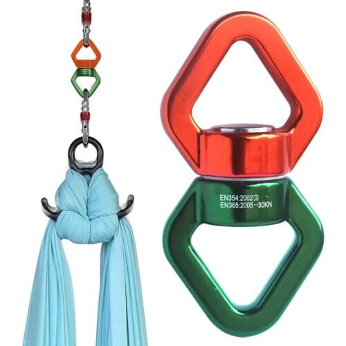 30KN Yoga Accessories Universal Ring Gimbal Ring Rotary Connector Rope Swivel Connector Rotational Hammock Swing Spinner