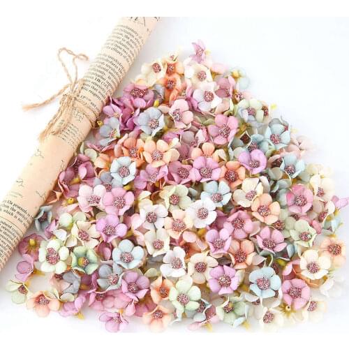 50/100pcs2.5cmmini Daisy Flower Silk Artificial Flower Head For Wedding Home Party Decoration Diy Craft Wreath Gift Scrapbooking