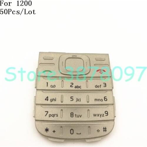 50Pcs/Lot Original New Main Menu English Keypad Keyboard Buttons Cover Case For Nokia 1200 1208
