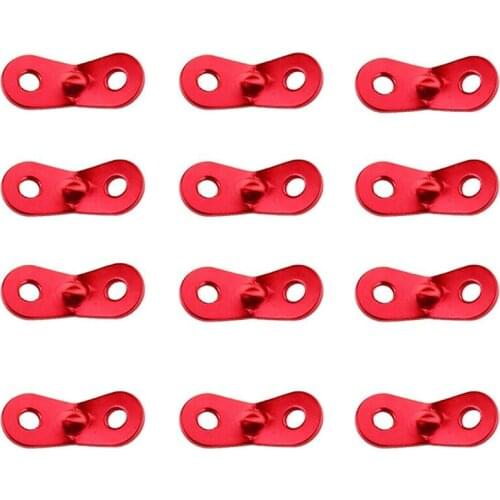 Aluminum Alloy Cord Adjuster Tent Tensioners Rope Adjuster for Tent Hiking Camping (2 Holes) - 12 Pack