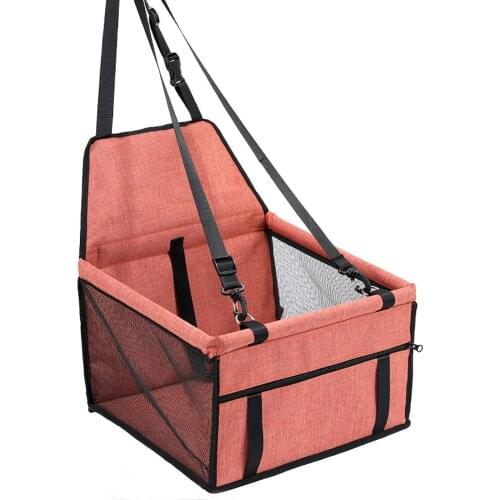 Pet Booster Seat Deluxe Pet Dog Booster Car Seat with Clip-On Safety Leash Zipper Storage Pocket Perfect for Small Medium Pets