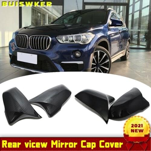 Rearview For BMW 1 2 X1 X2 Z4 Series Side Wing Mirror Cover Cap F39 F45 F46 F48 F49 F53 G39 Carbon Fiber Black High Quality