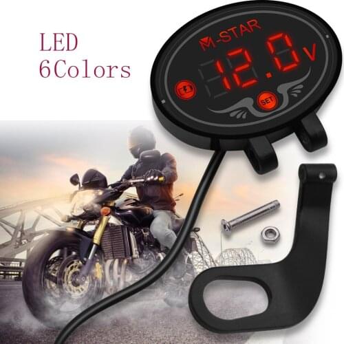For Suzuki RM250 rm 85 125 250 rmx 250 rmz 250 450 Waterproof LED Digital Voltmeter Tester DC 9V to 24V voltage Panel Meter