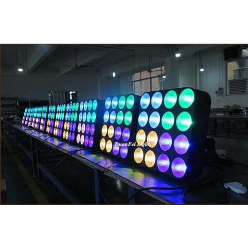 DunFly DuanFei Light 6pcs/lot 16 head blinder 30W LED COB Matrix light 4x4 3in1 rgb dmx led beam matrix