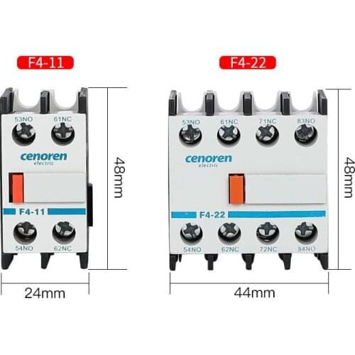 F4-11 (LA1DN22) 1NO+1NC F4-22 (LA1DN22) 2NO+2NC auxiliary contact block for CJX2 LC1-D series AC contactorF4-20 02 31 13 40 04