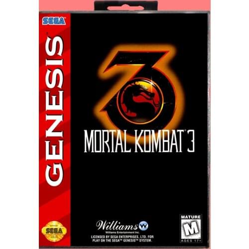 Mortal Kombat 3 16 bit MD Game card with Retail Box For Sega Genesis & Mega Drive