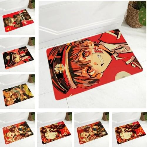 Jibaku Shounen Hanako-kun Print Door Mat Decor Cartoon Anime Art Floor Doormat Non-Slip Soft Flannel Carpet for Kitchen Hallway