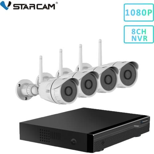 Vstarcam 8CH NVR +4 C17S 1080P Waterproof IP Camera NVR Kits CCTV Surveillance System Kits Video Recorder Home Security Camera