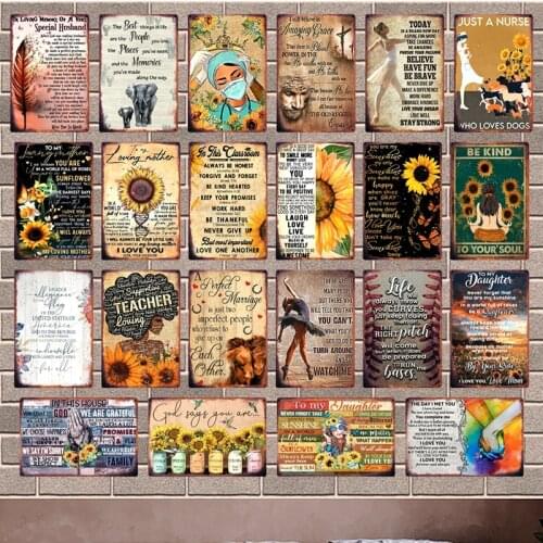 [ Kelly66 ] You Are My Sunflower Only Sunshine Kind To Soul Tin Metal Sign Home Decor Bar Wall Art Painting 20*30 CM Size JT-63
