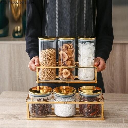 Creative Transparent Glass Storage Jar Coffee Bean Tea Caddy Kitchen Sealed Jar Candy Grain Storage Bottle Home Decor Modern New