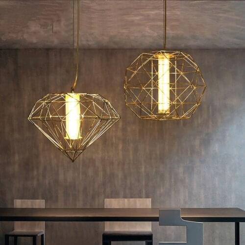 Nordic personality creative metal iron birdcage Pendant Lights restaurant living room hotel bedroom office designer LU807115