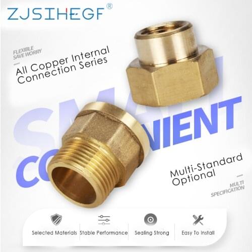 Male to Female Thread Brass Coupler Adapter Fitting 1/8" 1/4" 3/8" 1/2" Pipe Connectors Gold Tone Color