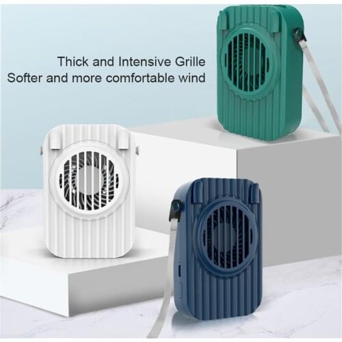 New Mini Neck Fan Portable Bladeless Fan Rechargeable Leafless Hanging Fans Air Cooler Cooling Wearable Neckband Fans