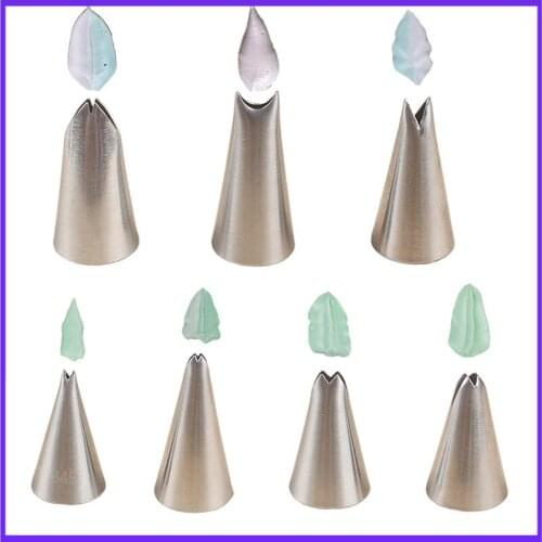 Small Number Leaf Decorating Mouth 7-Piece Set Cake Cream Decorating Mouth Decoration DIY Baking Tools 7PCs