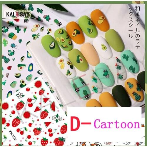 Nail Art Stickers Cartoon styles for Manicure Design Adhesive Nail Decals Princess Girl Nail Art Decals for Nail Japan Buuny