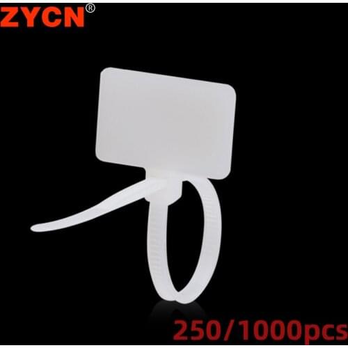 Nylon Cable Ties Easy Mark Plastic Tag Markers Self-Locking Zip Network Loop Wire Straps Label 3*100 4X150MM 1000PCS