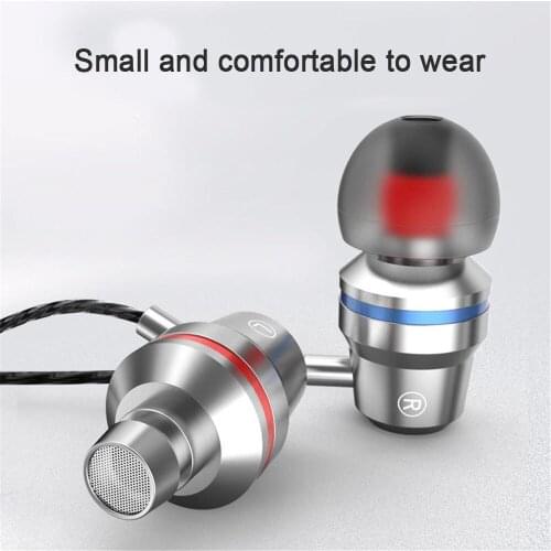 New 3.5mm Wired Control In Ear Earphone Heavy Bass Volume Adjustable Music Sport with Mic Headphone for Xiaomi Samsung Iphone