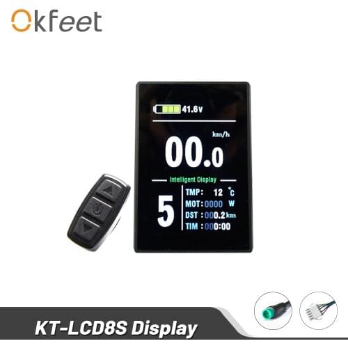 Okfeet Kt-LCD LCD8S eBike 36V 48V Display Electric Bicycle KT LCD8H Display for Electrice Bike Ebike KT Controller